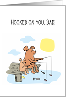 Lighthearted Dogs Fishing on Fathers Day from Son card