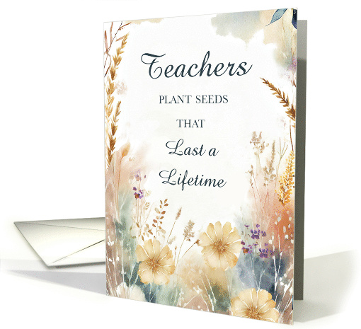 Teacher Appreciation Day Natural Wildflowers card (1917434)