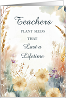 Teacher Appreciation Day Natural Wildflowers card