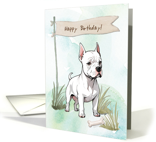 Italian Greyhound Dog Breed Outdoors Under Birthday Sign card