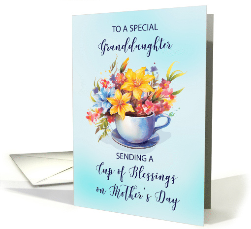 Granddaughter Cup of Blessings Mothers Day Religious card (1918202)