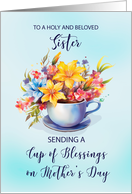 Catholic Nun Sister Cup of Blessings Mothers Day Religious card
