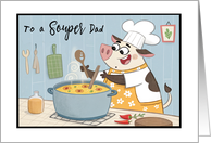 Father’s Day Souper Dad Cow Stirring Up Love card