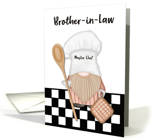 Brother Fathers Day Whimsical Gnome Chef Cooking card (1918646)