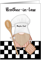 Brother Fathers Day Whimsical Gnome Chef Cooking card