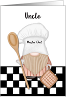 Uncle Fathers Day Whimsical Gnome Chef Cooking card