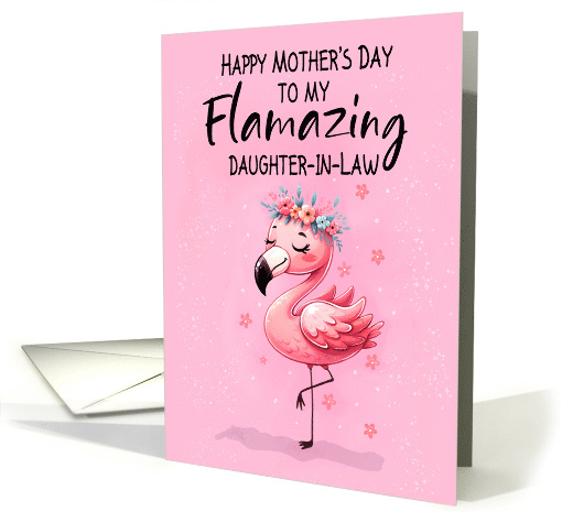 Daughter in Law Mothers Day with Flamingo Fabulous and Fun card