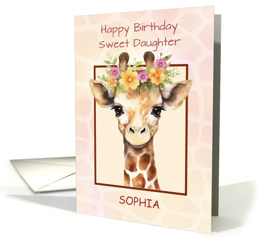Daughter Personalize Birthday Sweet Safari Jungle Giraffe... (1919862)
