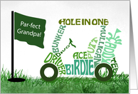 Grandpa Birthday Par-Fect Golf Cart in Words card