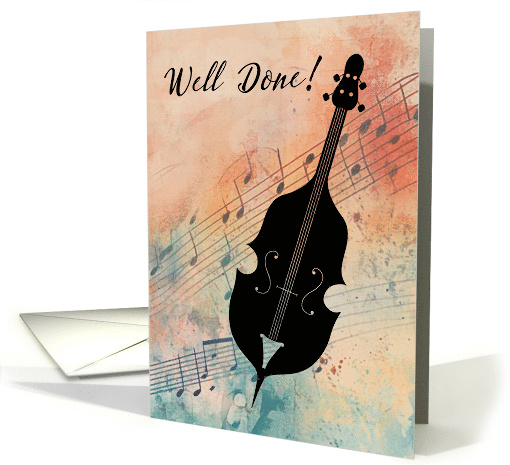 Double Bass Performance Congratulations on Watercolor card (1922674)