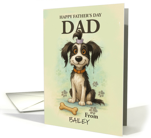 From Quirky Dog Funny Father's Day with Custom Pup Name card (1922890)