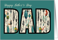 Fishing Dad Father’s Day With Lures in DAD card