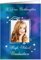 Goddaughter Custom Photo and Name High School Graduation Quote card