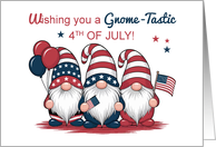 Patriotic Cute Gnomes Fourth of July card