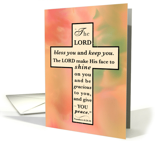Fathers Day Cross with Scripture Blessing Golden Yellow... (1927774)