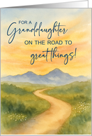 Granddaughter Heartfelt Off to College Mountain Path card