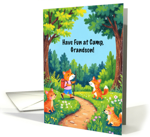 Grandson Summer Camp Thinking of You Fox in Woods card (1929664)