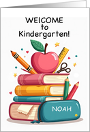 Welcome to Kindergarten from Teacher Personalize School Books Apple card