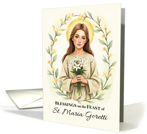Saint Maria Goretti Feast Day Blessings White Lilies and... (1931154)