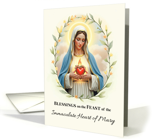 Immaculate Heart of Mary Feast Day Blessings Watercolor... (1931838)