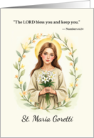 Saint Maria Goretti God’s Peace and Blessings with Scripture card