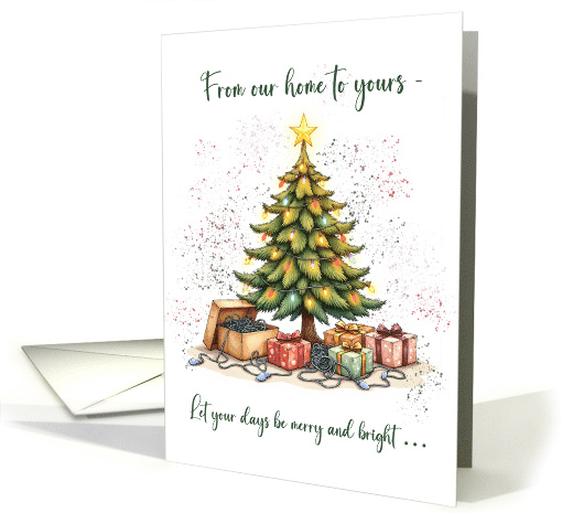 Funny Christmas from Our Home to Yours Tree Lights Humor card