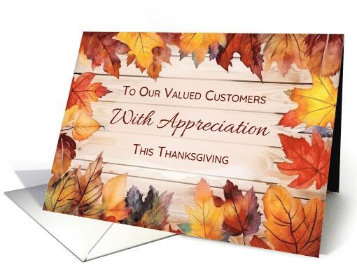 Customer Thanksgiving With Appreciation Autumn Leaves card (1937734)
