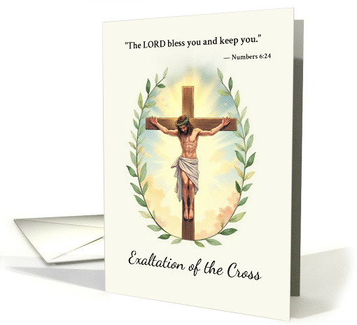 Exaltation of the Cross God's Peace and Blessings With Scripture card