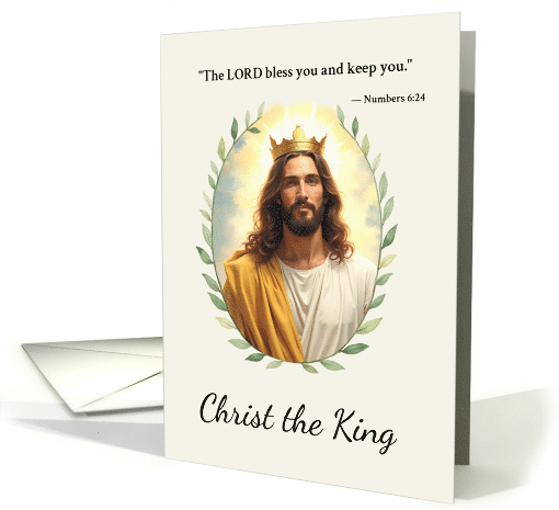 Christ the King God's Peace and Blessings with Scripture card