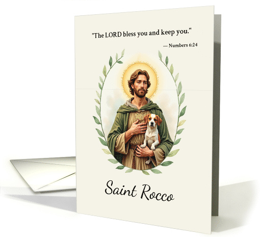 Saint Rocco Gods Peace with Scripture card (1938418)
