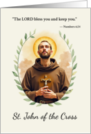Saint John of the Cross God’s Peace with Scripture card