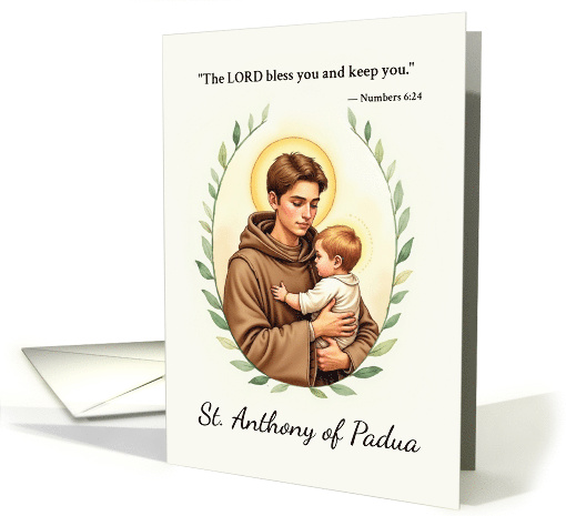 Saint Anthony of Padua Gods Peace and Blessings card (1939744)
