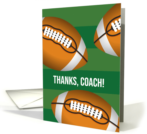 Thanks Coach Football with Field and Balls card (1944808)