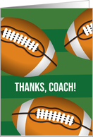  Thanks Coach Football with Field and Balls card
