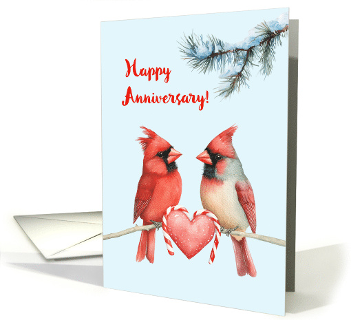  General Anniversary Happy Anniversary Cardinals with Heart card