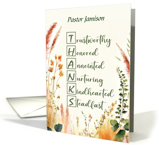Pastor Clergy Appreciation Day Custom Name Thanks in... (1946702)
