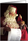Santa Claus Checking His List card
