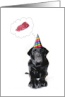 Birthday Funny Wishing Labrador Retriever Dog card