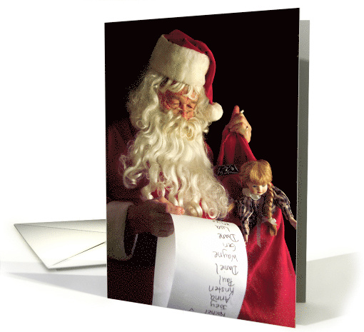 Santa Claus Checking His List card (1590536)