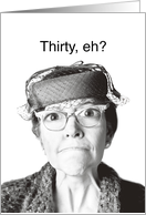 Happy 30th Birthday Getting Older Cranky Old Lady underwear card