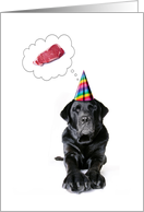 Birthday Funny Wishing Labrador Retriever Dog card