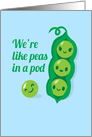 Friendship Peas in a Pod Cute Vegetables card