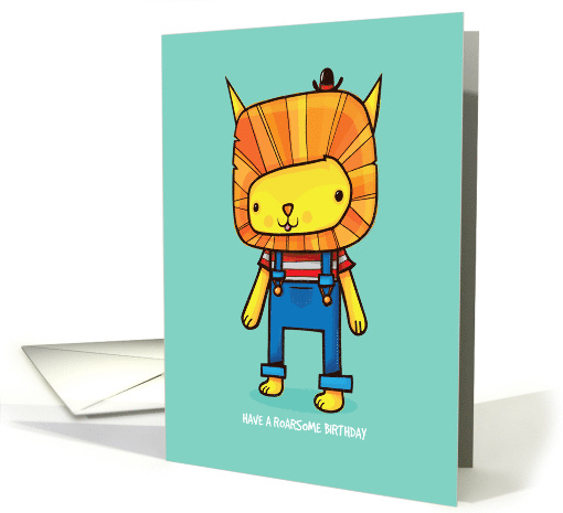 Have a Roarsome Birthday for a Child who Loves Cute Lions card