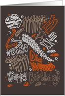 Dinosaur Dig Happy Birthday card