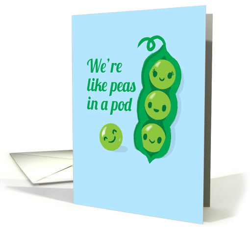 Friendship Peas in a Pod Cute Vegetables card (1598870)