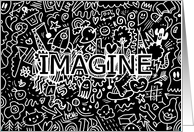 Imagine Doodle Art for Kids Blank card