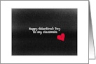 Classmate Happy Valentines Cute Cool Black Board Chalk card
