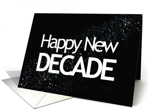 Happy New Year Happy New Decade Card Black and White card (1594356)