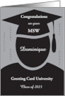 Congrats on Your Master’s Degree Graduation with Grad Cap and Tassel card