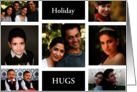 Customize Photos and Text on This Classic Modern 7 Image Holiday Hugs card